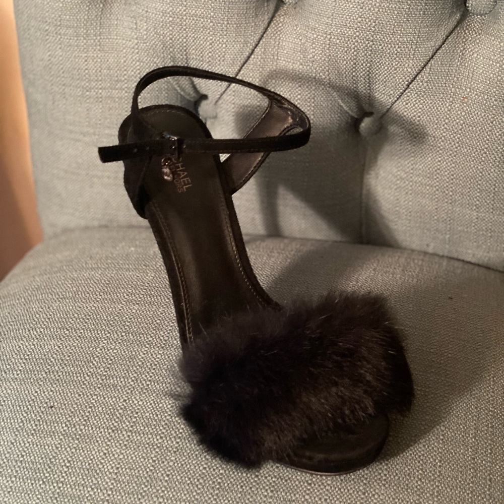 Michael Kors Faux Fur Heels. Size 9